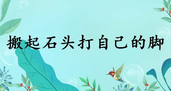 搬起石头打自己的脚