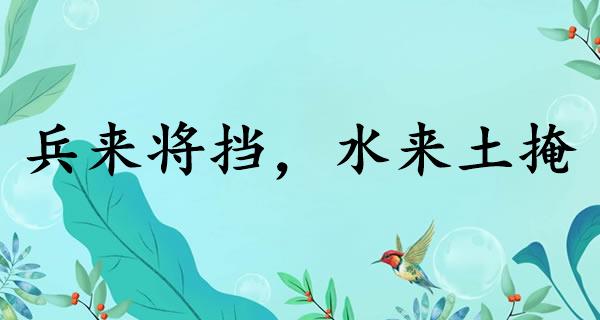 兵来将挡，水来土掩
