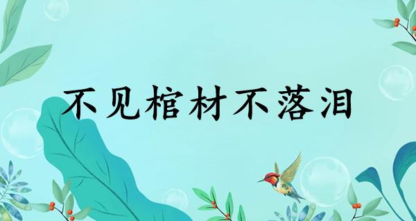 不见棺材不落泪