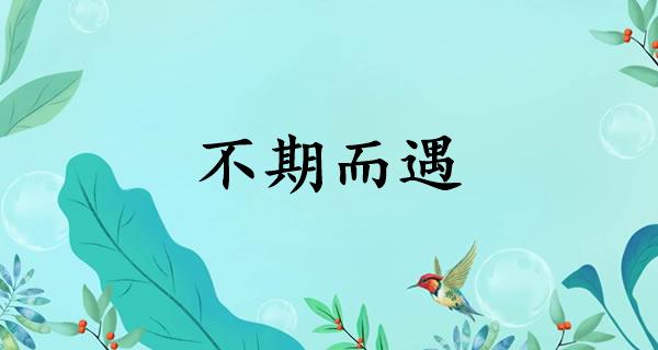 不期而遇