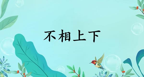 不相上下