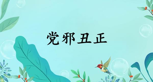 党邪丑正