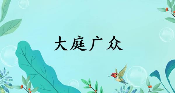 大庭广众