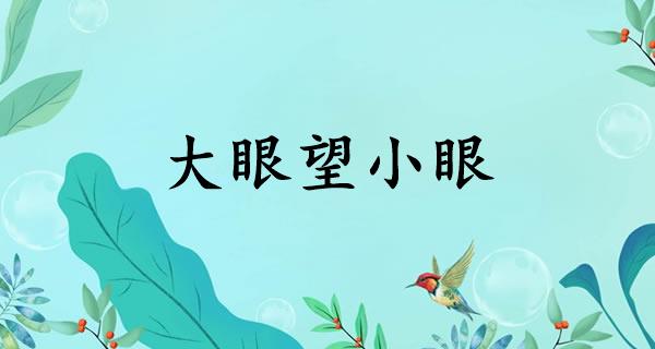 大眼望小眼
