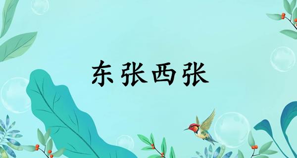 东张西张