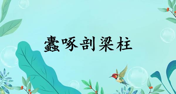 蠹啄剖梁柱