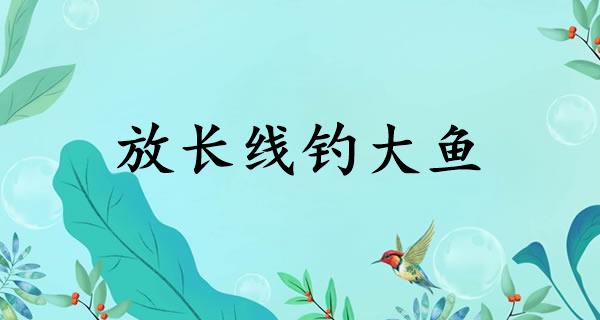 放长线钓大鱼