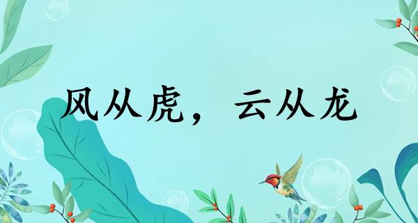 风从虎，云从龙