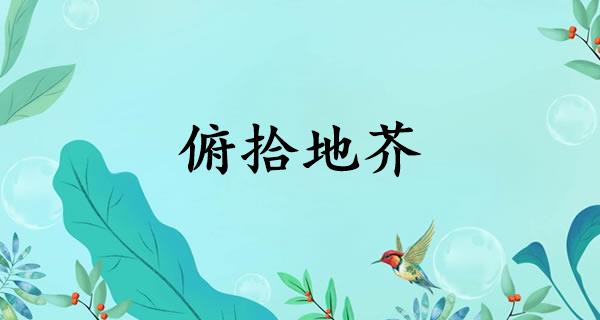 俯拾地芥