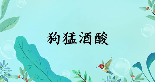 狗猛酒酸