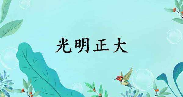 光明正大