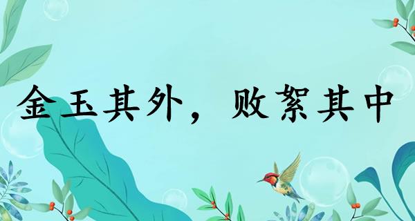 金玉其外,败絮其中