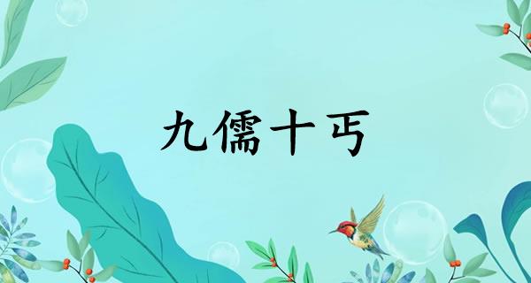 九儒十丐