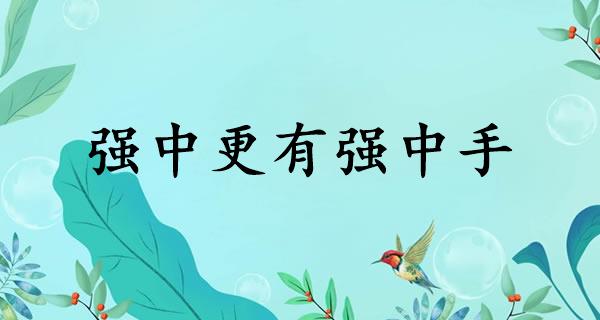 强中更有强中手