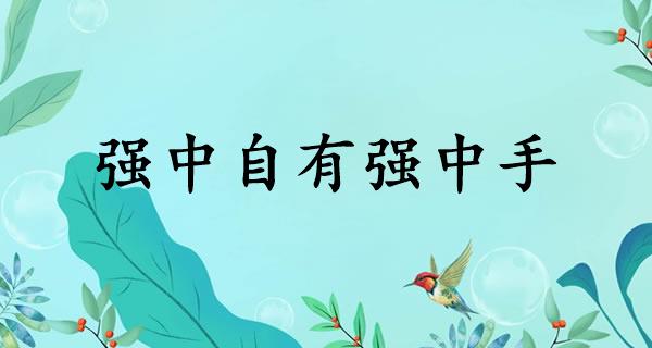 强中自有强中手