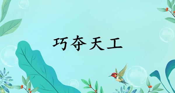 巧夺天工