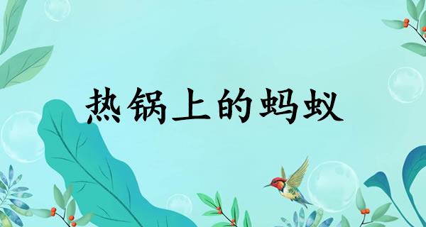 热锅上的蚂蚁