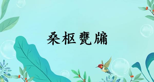 桑枢甕牖
