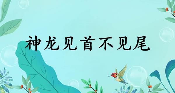 神龙见首不见尾