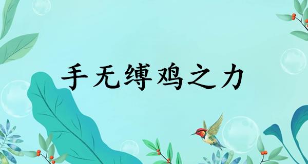手无缚鸡之力