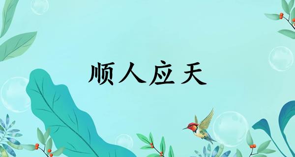 顺人应天
