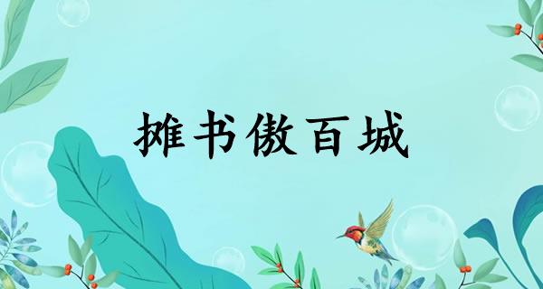 摊书傲百城