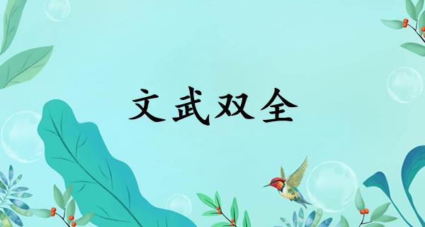 文武双全