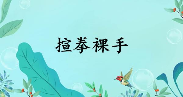 揎拳裸手