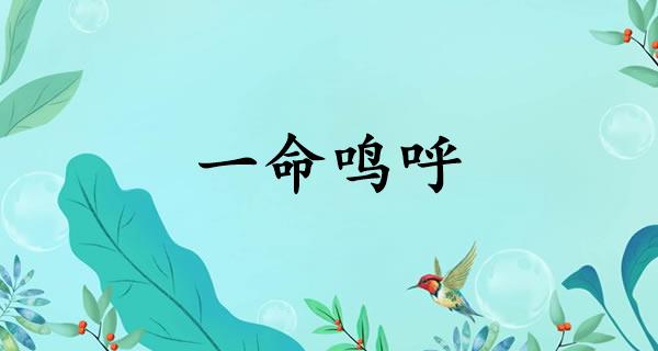 一命鸣呼