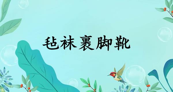 毡袜裹脚靴