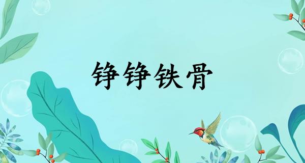 铮铮铁骨